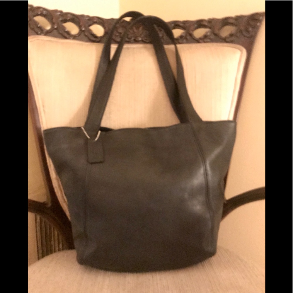 Coach Black Leather Lexington Double Strap Bag